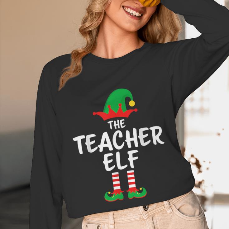 The Teacher Elf Matching Family Christmas Unisex Long Sleeve T-Shirt, funny design The Teacher Elf Matching Family Christmas Unisex Long Sleeve T-Shirt, funny design
