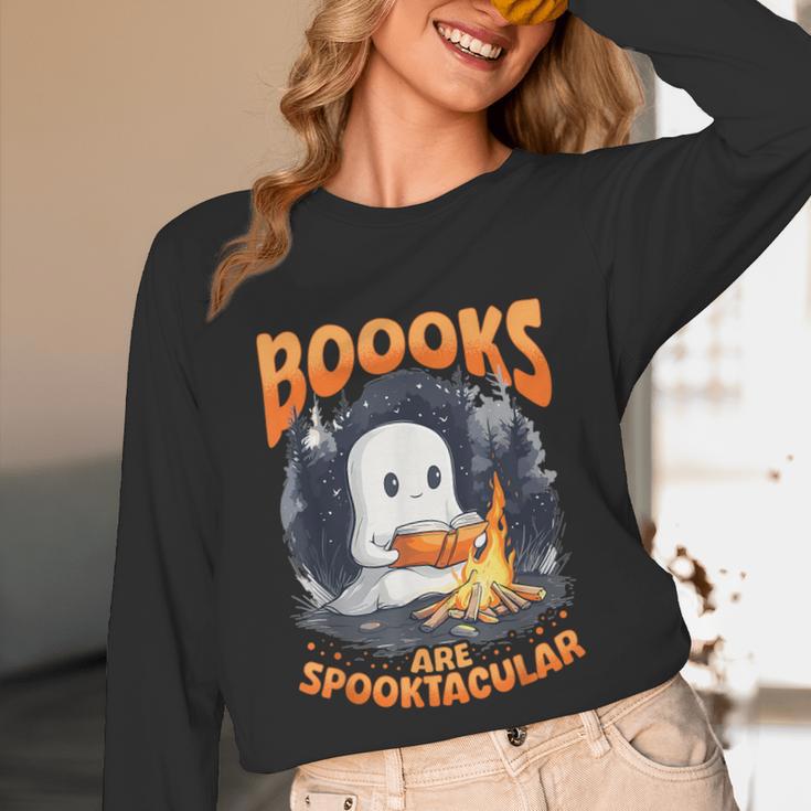 Teacher Halloween Ghost Reading Book Animal Boooks Are Unisex Long Sleeve T-Shirt, funny design Teacher Halloween Ghost Reading Book Animal Boooks Are Unisex Long Sleeve T-Shirt, funny design