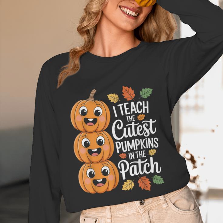 Teacher Halloween Tshirts I Teach The Cutest Pumpkins Unisex Long Sleeve T-Shirt, funny design