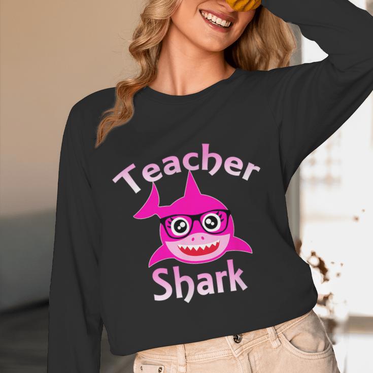 Teacher Shark Female Teacher Unisex Long Sleeve T-Shirt, funny design Teacher Shark Female Teacher Unisex Long Sleeve T-Shirt, funny design