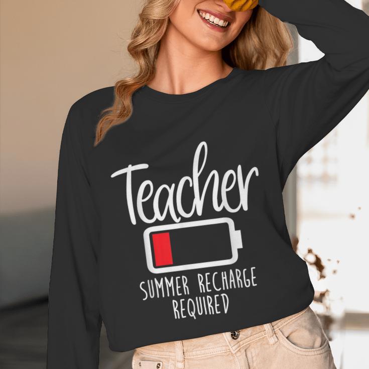 Teacher Summer Recharge Required Last Day School Women Unisex Long Sleeve T-Shirt, funny design Teacher Summer Recharge Required Last Day School Women Unisex Long Sleeve T-Shirt, funny design
