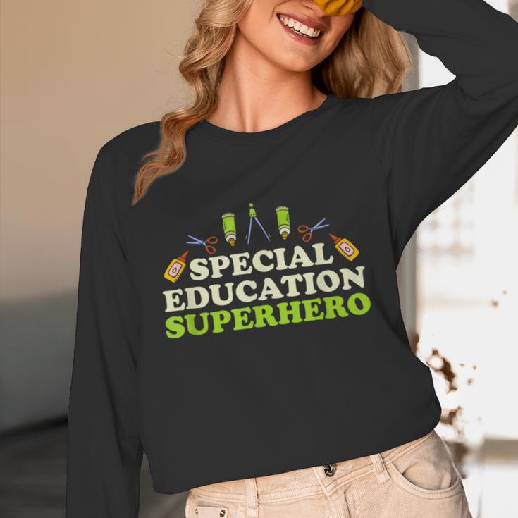 Teacher Superhero Student Educator Special Education Unisex Long Sleeve T-Shirt, funny design
