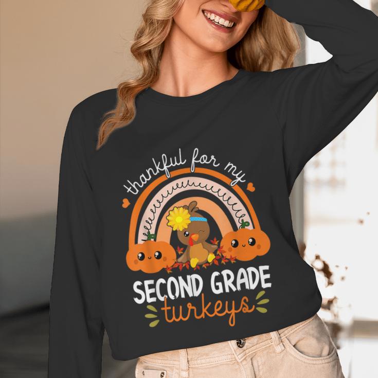 Teacher Thanksgiving Thankful For My Second Grade Turkeys Unisex Long Sleeve T-Shirt, funny design Teacher Thanksgiving Thankful For My Second Grade Turkeys Unisex Long Sleeve T-Shirt, funny design