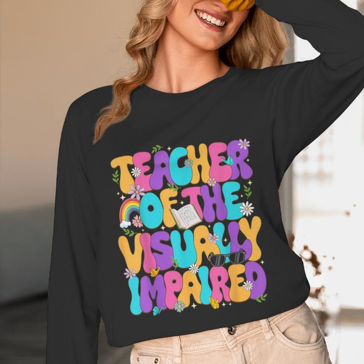 Teacher Of The Visually Impaired Blindness Awareness Unisex Long Sleeve T-Shirt, funny design
