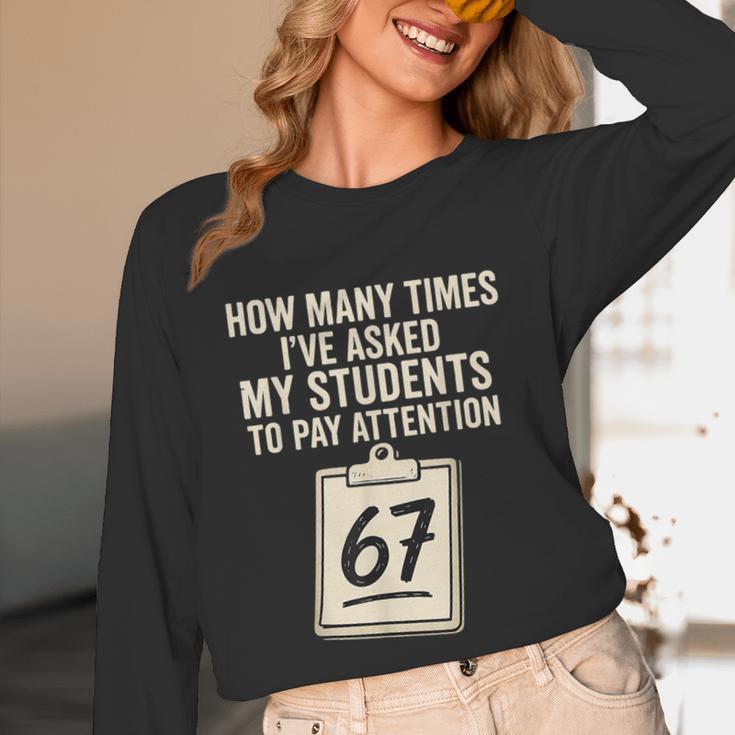 Teachers 67 Meme Unisex Long Sleeve T-Shirt, funny design Teachers 67 Meme Unisex Long Sleeve T-Shirt, funny design