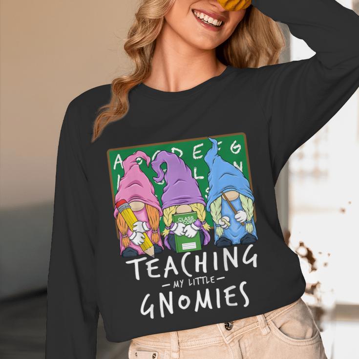 Teaching My Little Gnomies With Gnome For Teacher Women Unisex Long Sleeve T-Shirt, funny design Teaching My Little Gnomies With Gnome For Teacher Women Unisex Long Sleeve T-Shirt, funny design