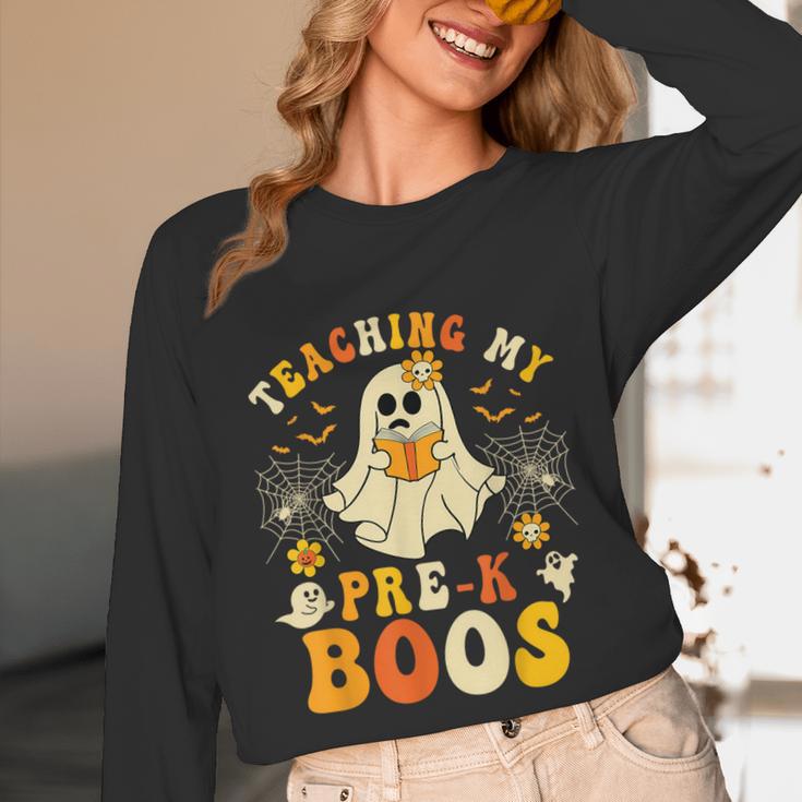 Teaching My Pre-K Boos Crew Teachers Halloween Ghost Unisex Long Sleeve T-Shirt, funny design Teaching My Pre-K Boos Crew Teachers Halloween Ghost Unisex Long Sleeve T-Shirt, funny design