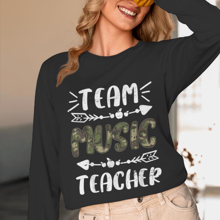 Team Music Teacher Camo Teacher Student Back To School Unisex Long Sleeve T-Shirt, funny design Team Music Teacher Camo Teacher Student Back To School Unisex Long Sleeve T-Shirt, funny design