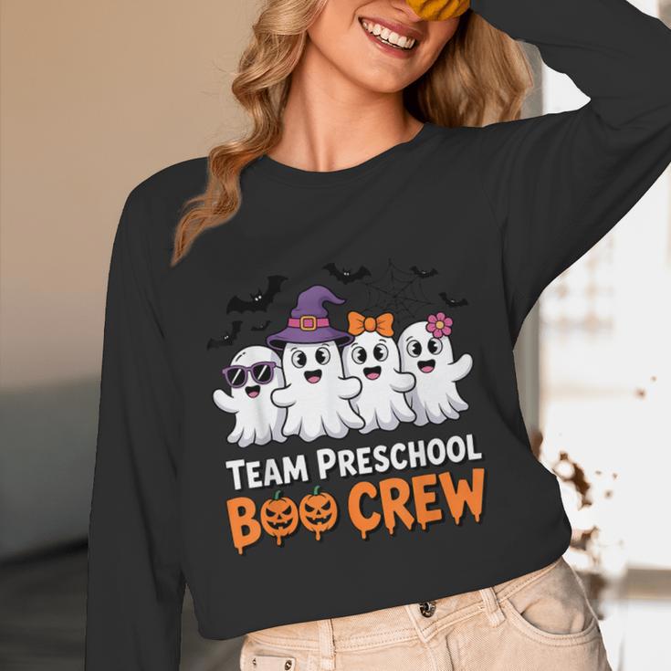 Team Preschool Boo Crew Halloween Teacher Student Costume Unisex Long Sleeve T-Shirt, funny design