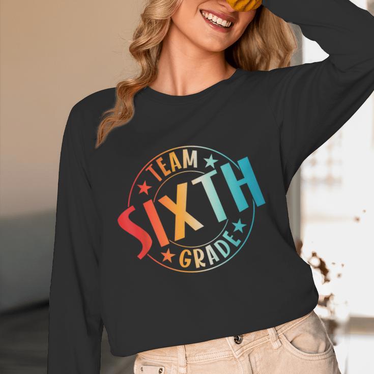 Team Sixth Grade Teacher Student Back To School 6th Grade Unisex Long Sleeve T-Shirt, funny design