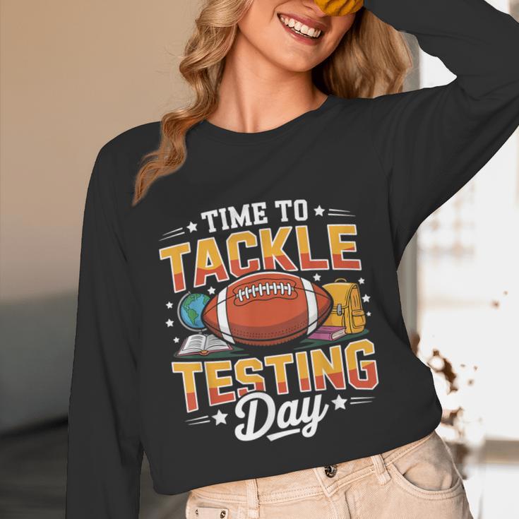 Test Day State Football Tackle Testing Day Sports Teacher Unisex Long Sleeve T-Shirt, funny design