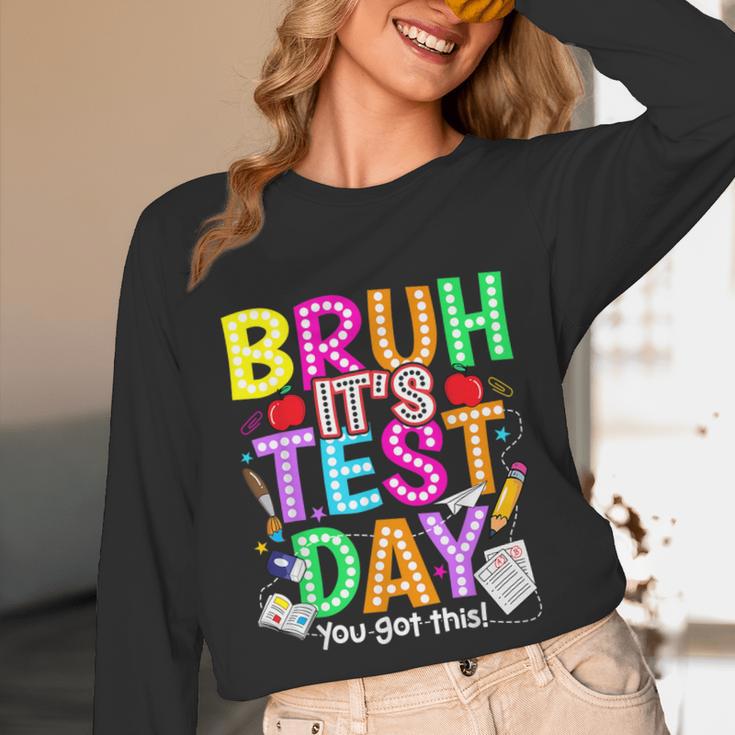Testing Day Bruh It’s Test Day You Got This Teacher Student Unisex Long Sleeve T-Shirt, funny design Testing Day Bruh It’s Test Day You Got This Teacher Student Unisex Long Sleeve T-Shirt, funny design