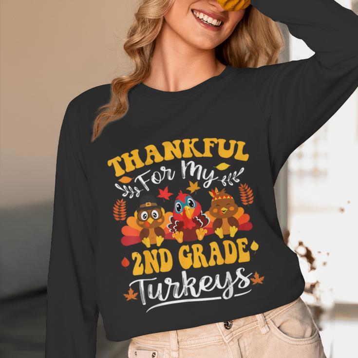 Thankful For My 2nd Grade Turkeys Thanksgiving Teacher Fall Unisex Long Sleeve T-Shirt, funny design Thankful For My 2nd Grade Turkeys Thanksgiving Teacher Fall Unisex Long Sleeve T-Shirt, funny design