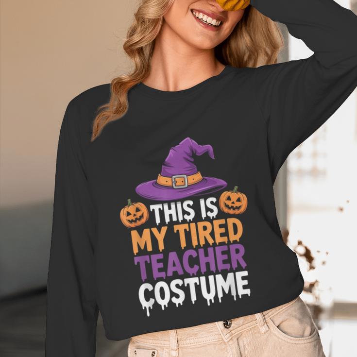 This Is My Tired Teacher Costume Halloween Unisex Long Sleeve T-Shirt, funny design This Is My Tired Teacher Costume Halloween Unisex Long Sleeve T-Shirt, funny design