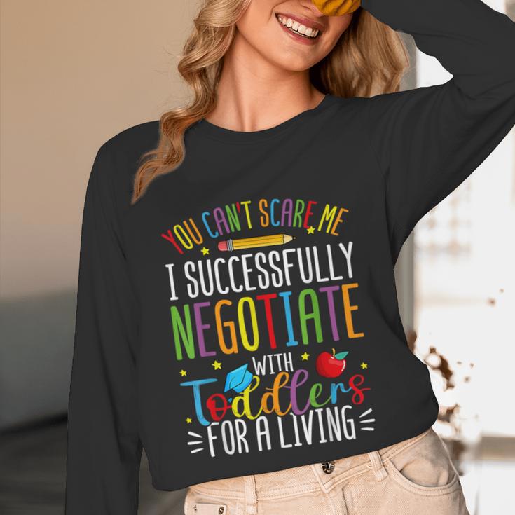 Toddler Negotiator Preschool Teacher Humor Babysitters Unisex Long Sleeve T-Shirt, funny design Toddler Negotiator Preschool Teacher Humor Babysitters Unisex Long Sleeve T-Shirt, funny design