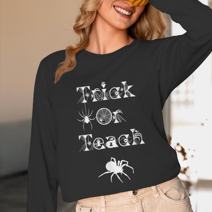Trick Or Teach Halloween Teacher Shirt Teaching Spider Tee For Men Women Kids Unisex Long Sleeve T-Shirt, funny design Trick Or Teach Halloween Teacher Shirt Teaching Spider Tee For Men Women Kids Unisex Long Sleeve T-Shirt, funny design