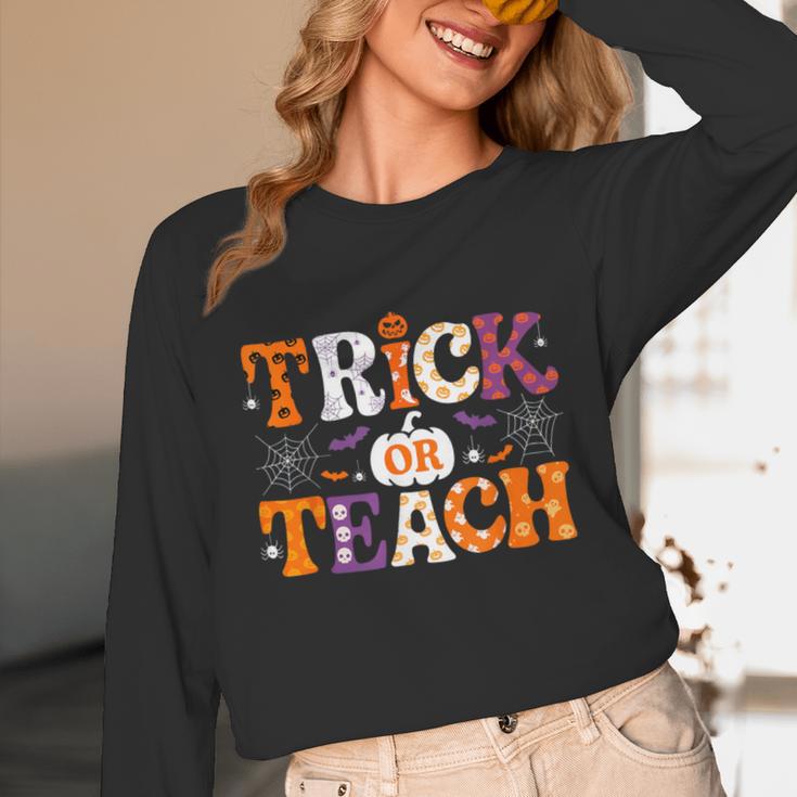 Trick Or Teach Teacher Halloween Costume Men Women Unisex Long Sleeve T-Shirt, funny design Trick Or Teach Teacher Halloween Costume Men Women Unisex Long Sleeve T-Shirt, funny design