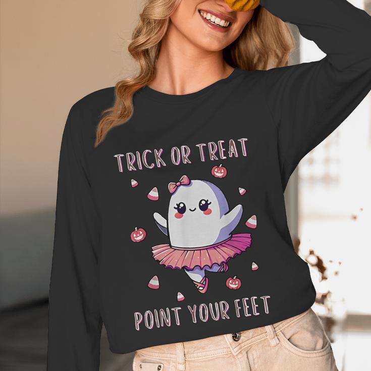 Trick Or Treat Point Your Feet Halloween Ghost Dance Teacher Unisex Long Sleeve T-Shirt, funny design Trick Or Treat Point Your Feet Halloween Ghost Dance Teacher Unisex Long Sleeve T-Shirt, funny design