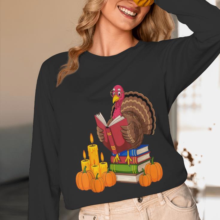 Turkey Reading Books Fall Thanksgiving Teacher Book Unisex Long Sleeve T-Shirt, funny design Turkey Reading Books Fall Thanksgiving Teacher Book Unisex Long Sleeve T-Shirt, funny design