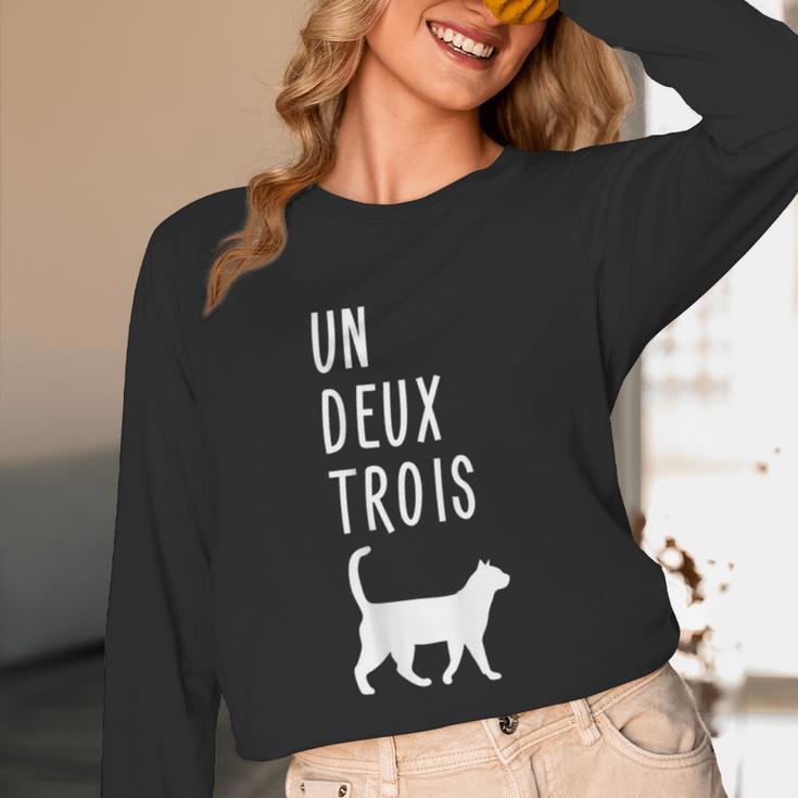 Un Deux Trois Cat Shirt French Teacher Unisex Long Sleeve T-Shirt, funny design