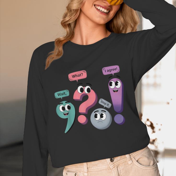 Wait What Stop It I Agree Grammar English Teacher Unisex Long Sleeve T-Shirt, funny design Wait What Stop It I Agree Grammar English Teacher Unisex Long Sleeve T-Shirt, funny design