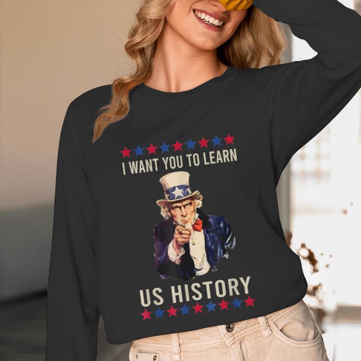 I Want You To Learn US History American Teacher School For Men Women Unisex Long Sleeve T-Shirt, funny design I Want You To Learn US History American Teacher School For Men Women Unisex Long Sleeve T-Shirt, funny design