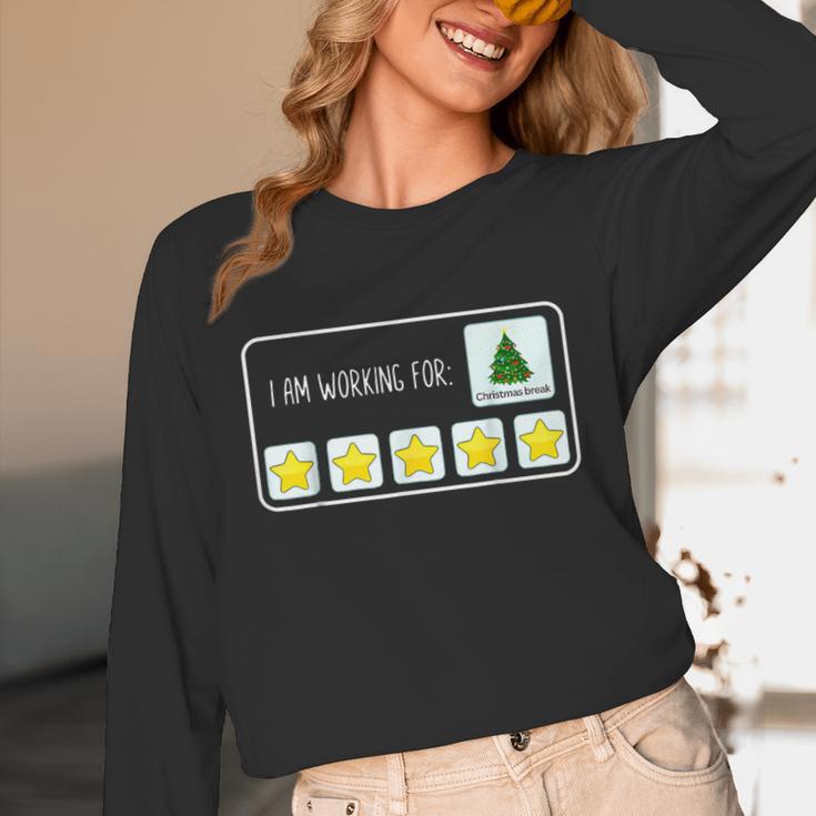 I Am Working For Christmas Break Teacher Christmas Unisex Long Sleeve T-Shirt, funny design I Am Working For Christmas Break Teacher Christmas Unisex Long Sleeve T-Shirt, funny design