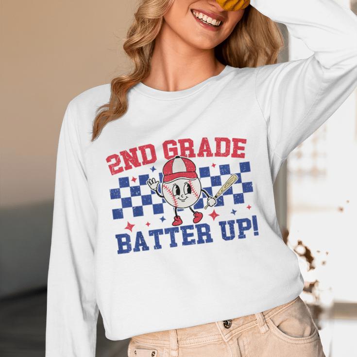 2nd Grade Batter Up Back To School Baseball Teacher Kids Unisex Long Sleeve T-Shirt, funny design 2nd Grade Batter Up Back To School Baseball Teacher Kids Unisex Long Sleeve T-Shirt, funny design
