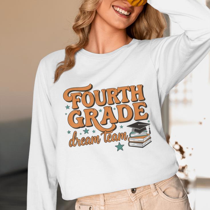 4th Grade Back To School Fourth Grade Dream Team Teacher Unisex Long Sleeve T-Shirt, funny design 4th Grade Back To School Fourth Grade Dream Team Teacher Unisex Long Sleeve T-Shirt, funny design