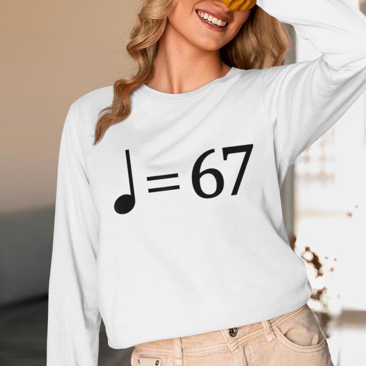 67 Music Meme Slang Musician Kids Music Teacher Unisex Long Sleeve T-Shirt, funny design