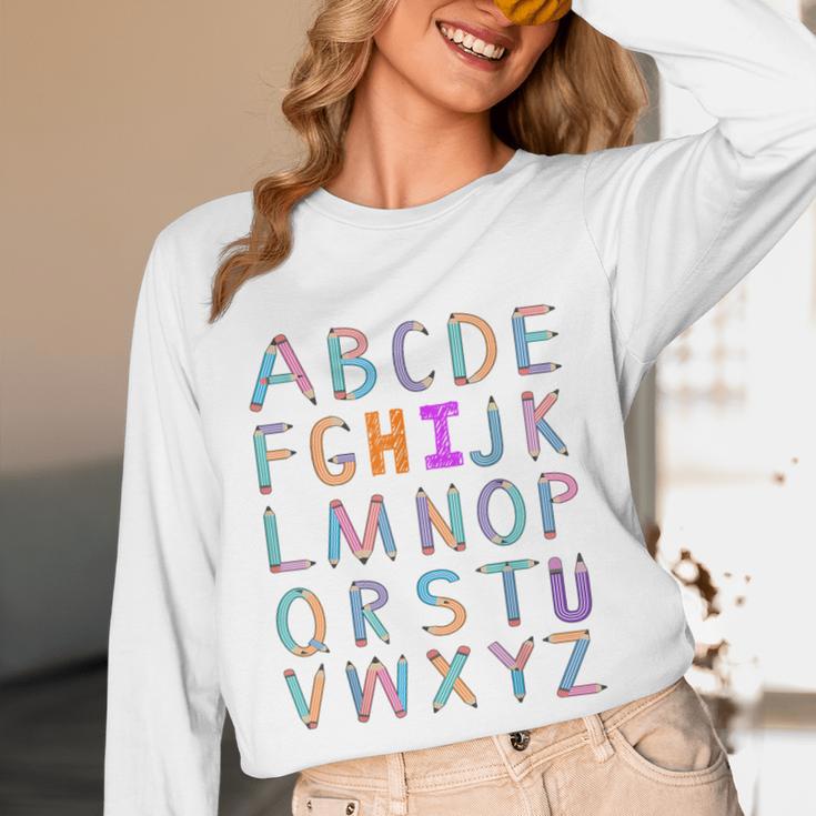 Back To School Kindergarten Alphabet ABC Teacher Women Kids Unisex Long Sleeve T-Shirt, funny design Back To School Kindergarten Alphabet ABC Teacher Women Kids Unisex Long Sleeve T-Shirt, funny design