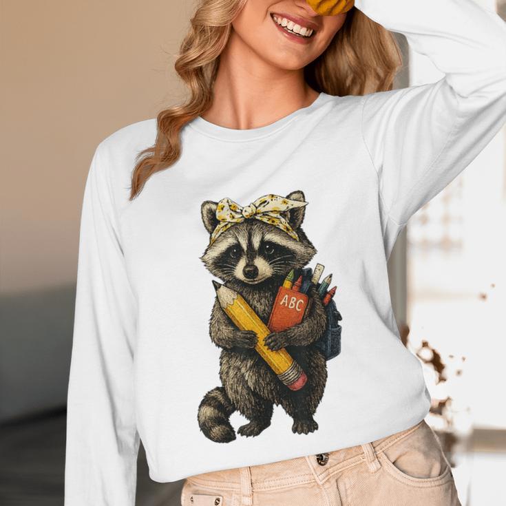 Back To School Raccoon Teachers Student Kids Unisex Long Sleeve T-Shirt, funny design Back To School Raccoon Teachers Student Kids Unisex Long Sleeve T-Shirt, funny design