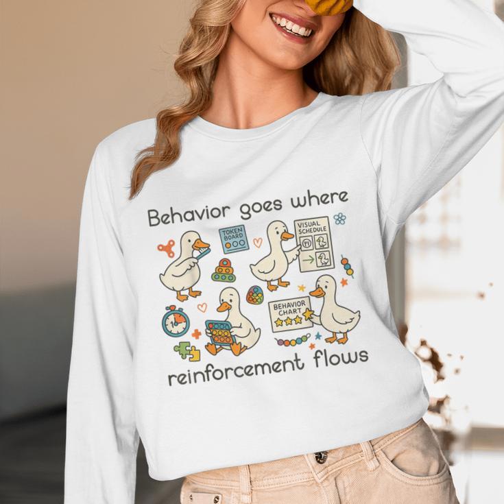 Behavior Analyst Silly Goose RBT ABA Therapy Sped Teacher Unisex Long Sleeve T-Shirt, funny design