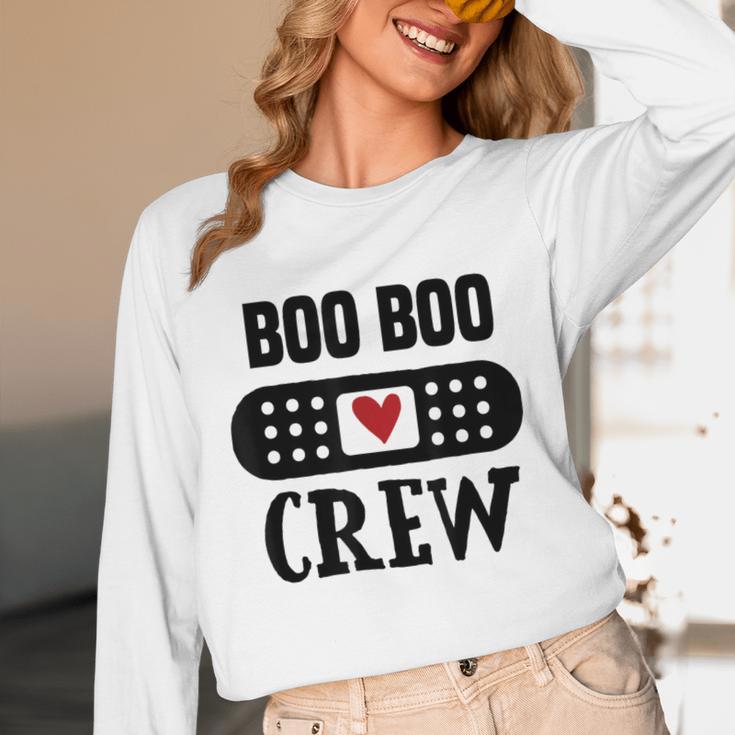 Boo Boo Crew First Aid School Nurse Day Care Teacher Unisex Long Sleeve T-Shirt, funny design