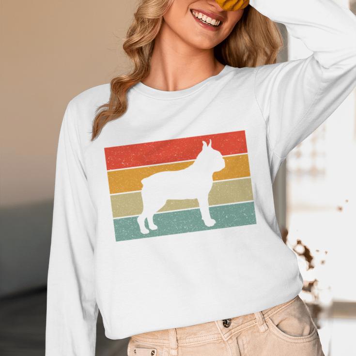 Boston Terrier Dog Lover Retro Vintage Cool For Dog Owner Unisex Long Sleeve T-Shirt, funny design