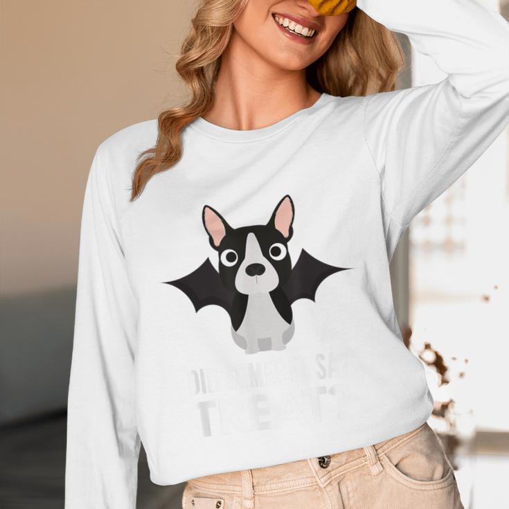 Boston Terrier Halloween Shirt Did Someone Say Treat Unisex Long Sleeve T-Shirt, funny design