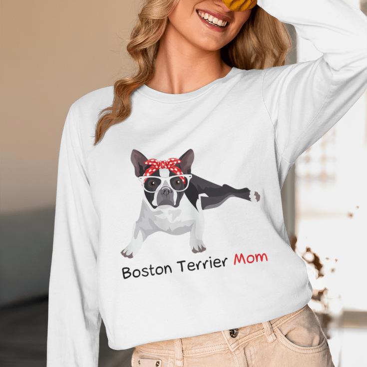 Boston Terrier Mom Bandana Boston Terrier Dog Unisex Long Sleeve T-Shirt, funny design
