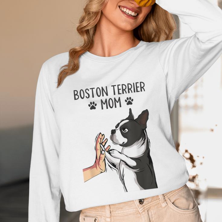 Boston Terrier Mom Dogs Mum Woman Unisex Long Sleeve T-Shirt, funny design