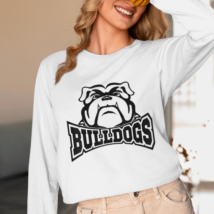 Bulldogs Teacher Student School Sports Fan Team Spirit Unisex Long Sleeve T-Shirt, funny design