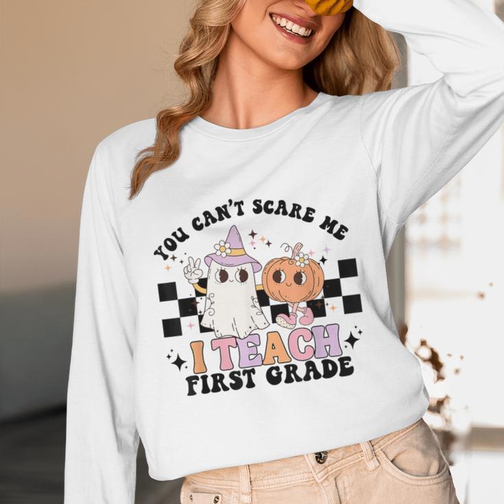 You Cant Scare Me I Teach First Grade Teacher Halloween Unisex Long Sleeve T-Shirt, funny design You Cant Scare Me I Teach First Grade Teacher Halloween Unisex Long Sleeve T-Shirt, funny design