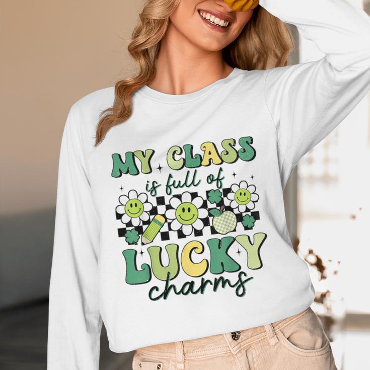 My Class Is Full Of Lucky Charms St Patricks Day Teacher Unisex Long Sleeve T-Shirt, funny design My Class Is Full Of Lucky Charms St Patricks Day Teacher Unisex Long Sleeve T-Shirt, funny design