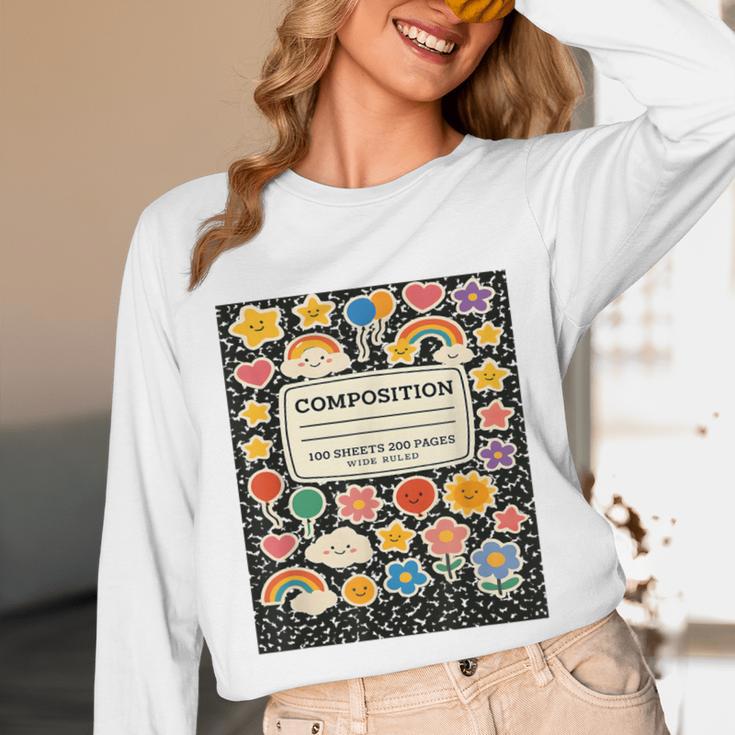 Composition Notebook Costume Teacher Matching Halloween Book Unisex Long Sleeve T-Shirt, funny design Composition Notebook Costume Teacher Matching Halloween Book Unisex Long Sleeve T-Shirt, funny design