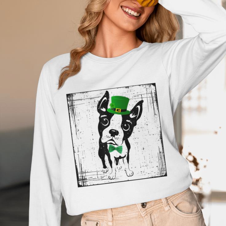 Cool Saint Patrick's Boston Terrier T Shirt For Dogs Lovers Unisex Long Sleeve T-Shirt, funny design