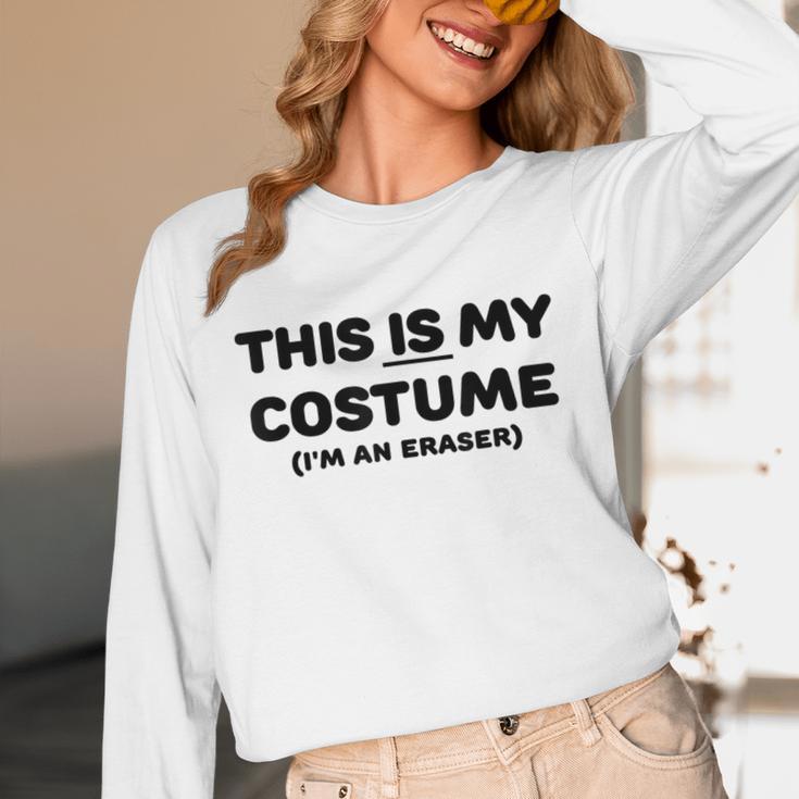 THIS IS MY COSTUME Eraser Teacher Halloween Costume Unisex Long Sleeve T-Shirt, funny design THIS IS MY COSTUME Eraser Teacher Halloween Costume Unisex Long Sleeve T-Shirt, funny design