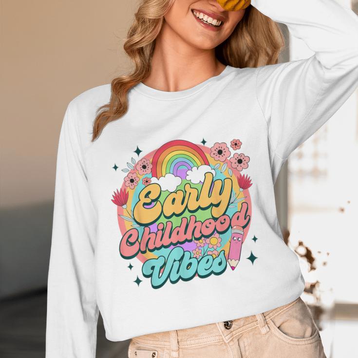Daycare Teacher Daycare Provider Early Childhood Vibes Unisex Long Sleeve T-Shirt, funny design Daycare Teacher Daycare Provider Early Childhood Vibes Unisex Long Sleeve T-Shirt, funny design