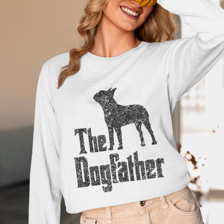 The Dogfather Boston Terrier Dog Funny Dog Gift T-Shirt For Men Women Girls Kids Unisex Long Sleeve T-Shirt, funny design
