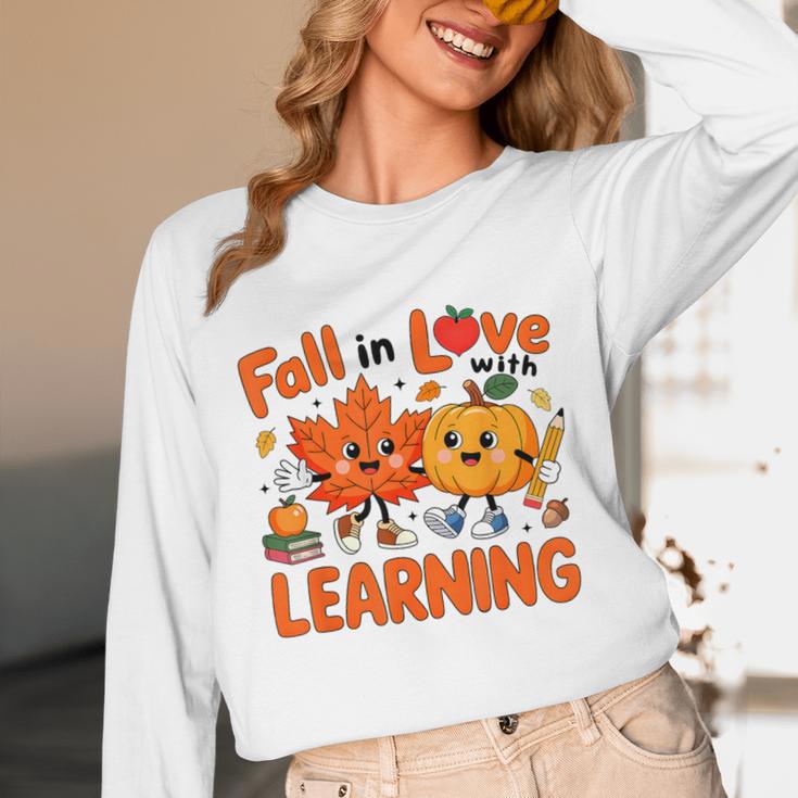 Fall In Love With Learning Thanksgiving Teacher Student Kids Unisex Long Sleeve T-Shirt, funny design Fall In Love With Learning Thanksgiving Teacher Student Kids Unisex Long Sleeve T-Shirt, funny design