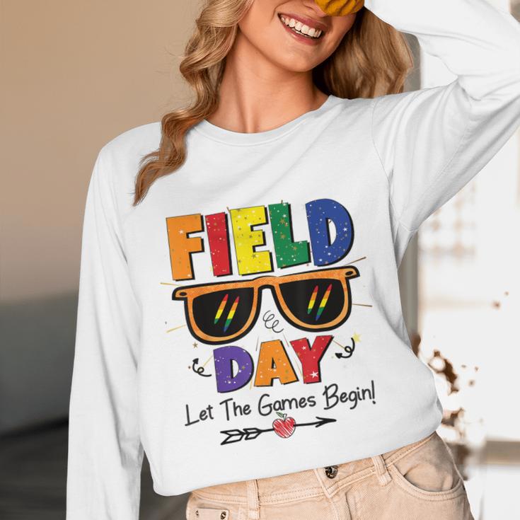Field Day 2025 Let The Games Begin Kids Boys Girls Teachers Unisex Long Sleeve T-Shirt, funny design