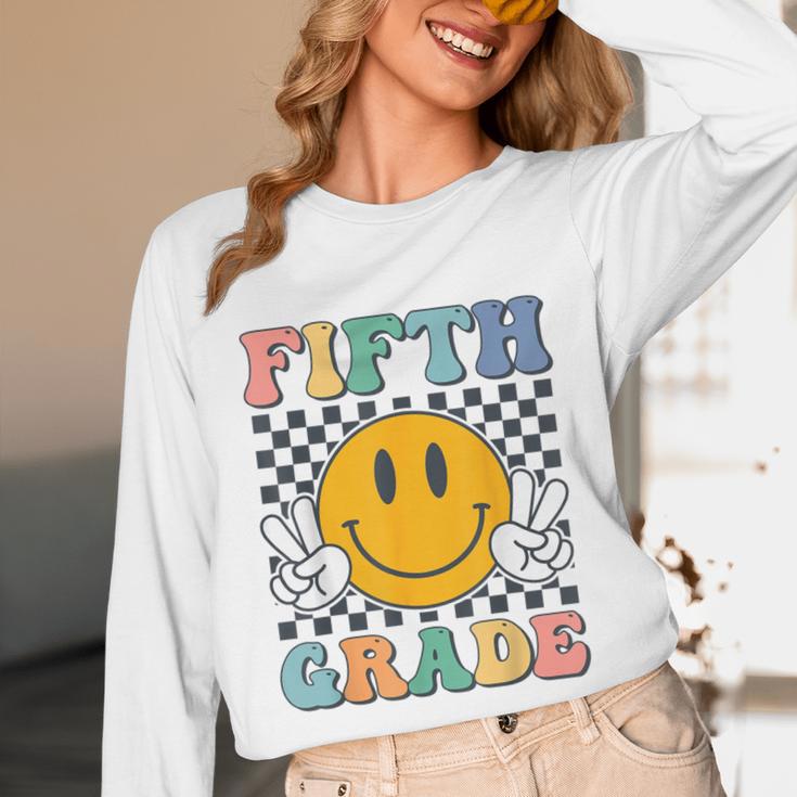 Fifth Grade Team Teachers Boys Girls Retro Smile 5th Grade Unisex Long Sleeve T-Shirt, funny design