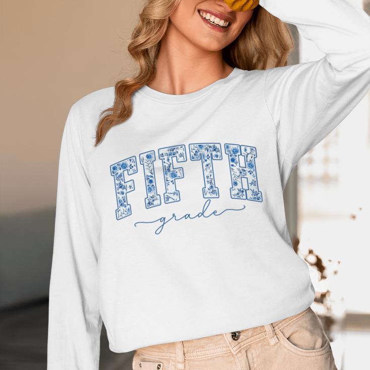 Fifth Grade Toile De Jouy Back To School Teachers Kids Unisex Long Sleeve T-Shirt, funny design Fifth Grade Toile De Jouy Back To School Teachers Kids Unisex Long Sleeve T-Shirt, funny design